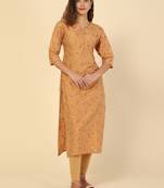 Cotton foil printed kurtis