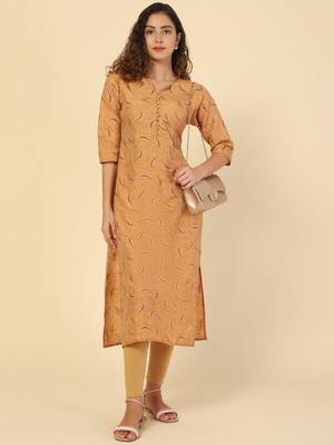 Cotton foil printed kurtis 3