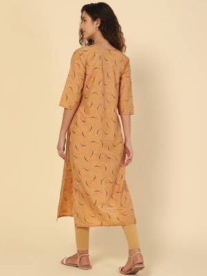 Cotton foil printed kurtis 4