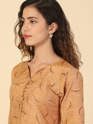 Cotton foil printed kurtis 5