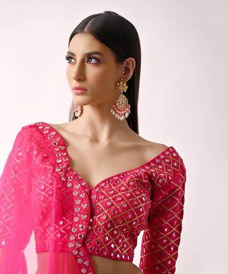 Rani Hand Embroidered Lehenga Set 7