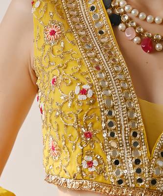 Yellow Chanderi Silk & Organza Sharara Set 5