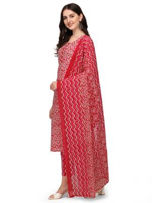 Pink floral print cotton salwar 2