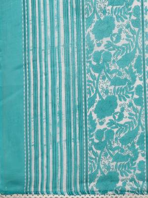 Light-blue
 floral print cotton salwar 4