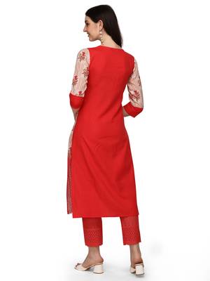 Cream floral print cotton salwar 3