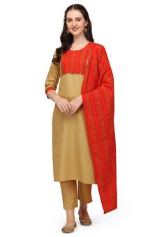 Cream gotta patti cotton salwar