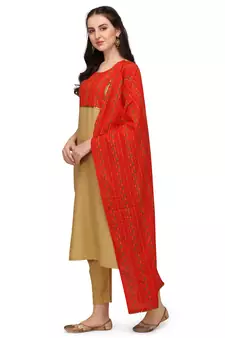 Cream gotta patti cotton salwar