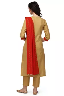 Cream gotta patti cotton salwar