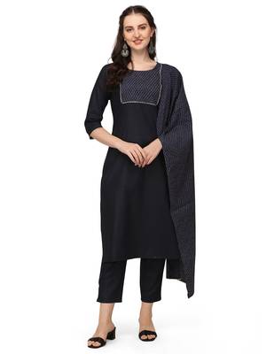 Dark-blue gotta patti cotton salwar 1