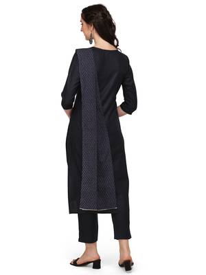 Dark-blue gotta patti cotton salwar 3