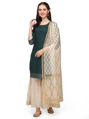 Green
 gotta patti cotton salwar 1