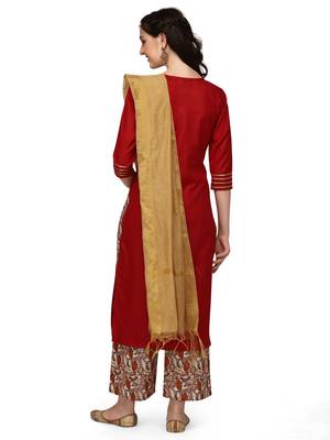 Maroon
 gotta patti cotton salwar 3