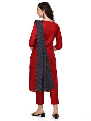 Maroon
 gotta patti cotton salwar 3
