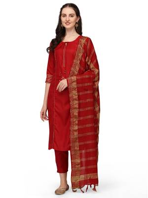 Maroon gotta patti cotton salwar 1