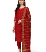 Maroon gotta patti cotton salwar