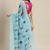 VASTRANAND Blue printed Embroidered Saree