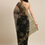 VASTRANAND Black Kalamkari Beads and Stones printed Print Organza Saree