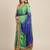 VASTRANAND Blue & Green Sequinned Bandhani Saree