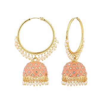 Embellished Traditional Bali Jhumki Meenakari Jaipur Earring For Girls/Women For Party 2