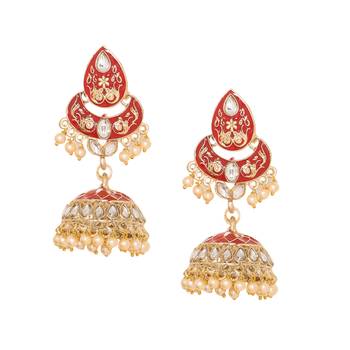 Embellished Traditional Multi-Color Jhumki Jhumka Earring For Girls Women For Party 1