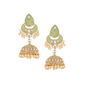 Embellished Traditional Multi-Color Jhumki Jhumka Earring For Girls Women For Party 1