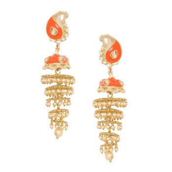 Embellished Traditional Multi-Color Jhumki Jhumka Earring For Girls Women For Party 1
