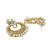 Brass and Kundan Maang Tikka And Earrings Set for Women & Girls