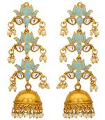 Embellished Meenakari Long Jhumka Jhumki Earring for Women Girls Party