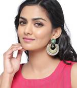Embellished Kundan Pearl Chandbali Earring for Women Girls