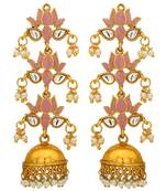 Embellished Meenakari Long Jhumka Jhumki Earring for Women Girls Party