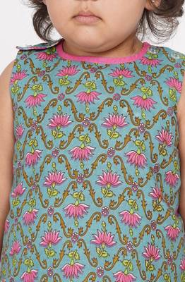 Little Bansi Reversable Kurta with Sharara and Pyjama for Toddlers - Blue, White and Pink 2