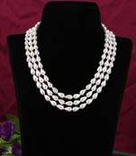 White pearl necklaces