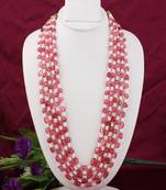 Pink pearl necklaces