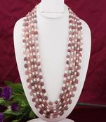 Pink pearl necklaces