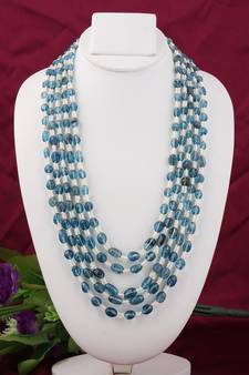 Blue pearl necklaces