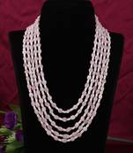 Pink pearl necklaces