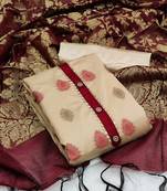 Maroon floral print banarasi salwar