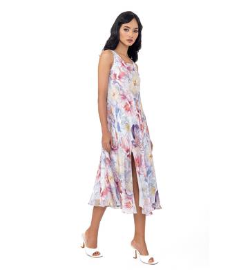 Flared Maxi Dress with High Slit 3