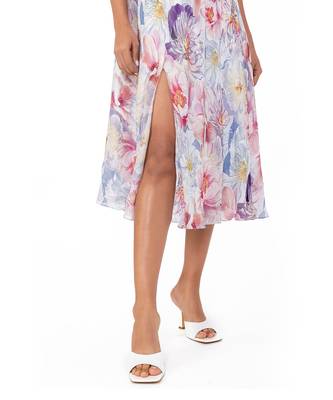 Flared Maxi Dress with High Slit 5