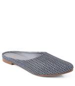 Kiana Women's Grey Embroidered Canvas Pointed Toe Bellies