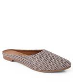 Kiana Women's Embroidered Chikoo Canvas Closed Toe Bellies