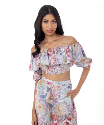 Off-Shoulder Ruffle Crop Top 5