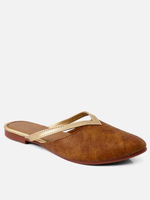 Kiana Women's Brown Synthetic Pointed Shape Printed Casual Bellies 4