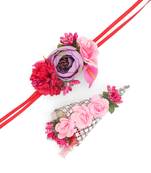 Floral Multi-Color Rose Flower Handmade Bracelet Wrist Band With Gifting Decorative Roli-Chawal