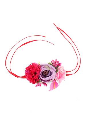 Floral Multi-Color Rose Flower Handmade Bracelet Wrist Band With Gifting Decorative Roli-Chawal 2