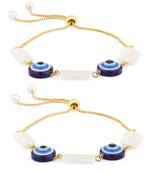 Evil Eye Handmade Wrist Band Bracelet Bracelet for Women/Men/Kids - Pack of 2