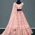 Reception Special Pink Thread Embroidered Chiffon Lehenga Choli