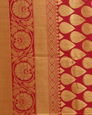 CLASSICATE from the house of The Chennai Silks Magenta Gold-Toned Art Silk Saree With Running Blouse 5