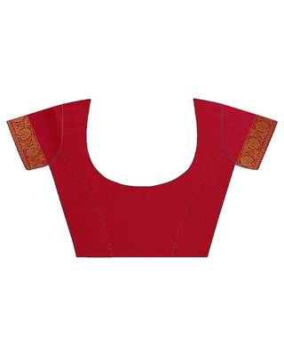 CLASSICATE from the house of The Chennai Silks Magenta Gold-Toned Art Silk Saree With Running Blouse 7