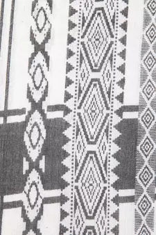 PinkLoom Women's White Printed Cotton Saree With Blouse